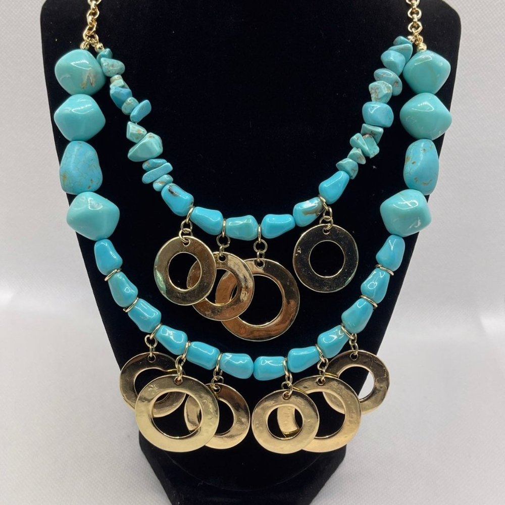 Nyc Statementblue Beaded Necklace - image 2
